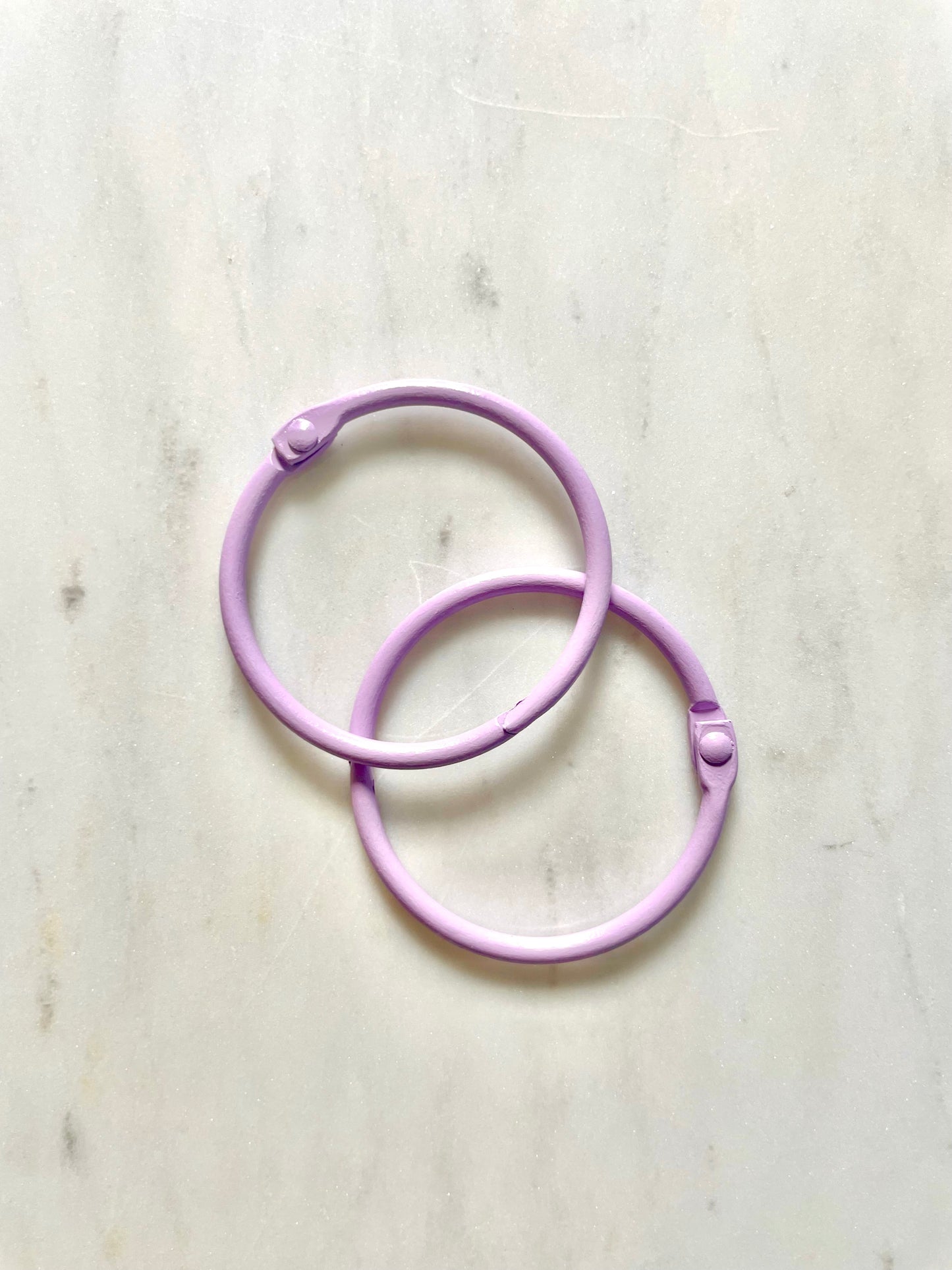 Lilac Thread Rings, set of 2