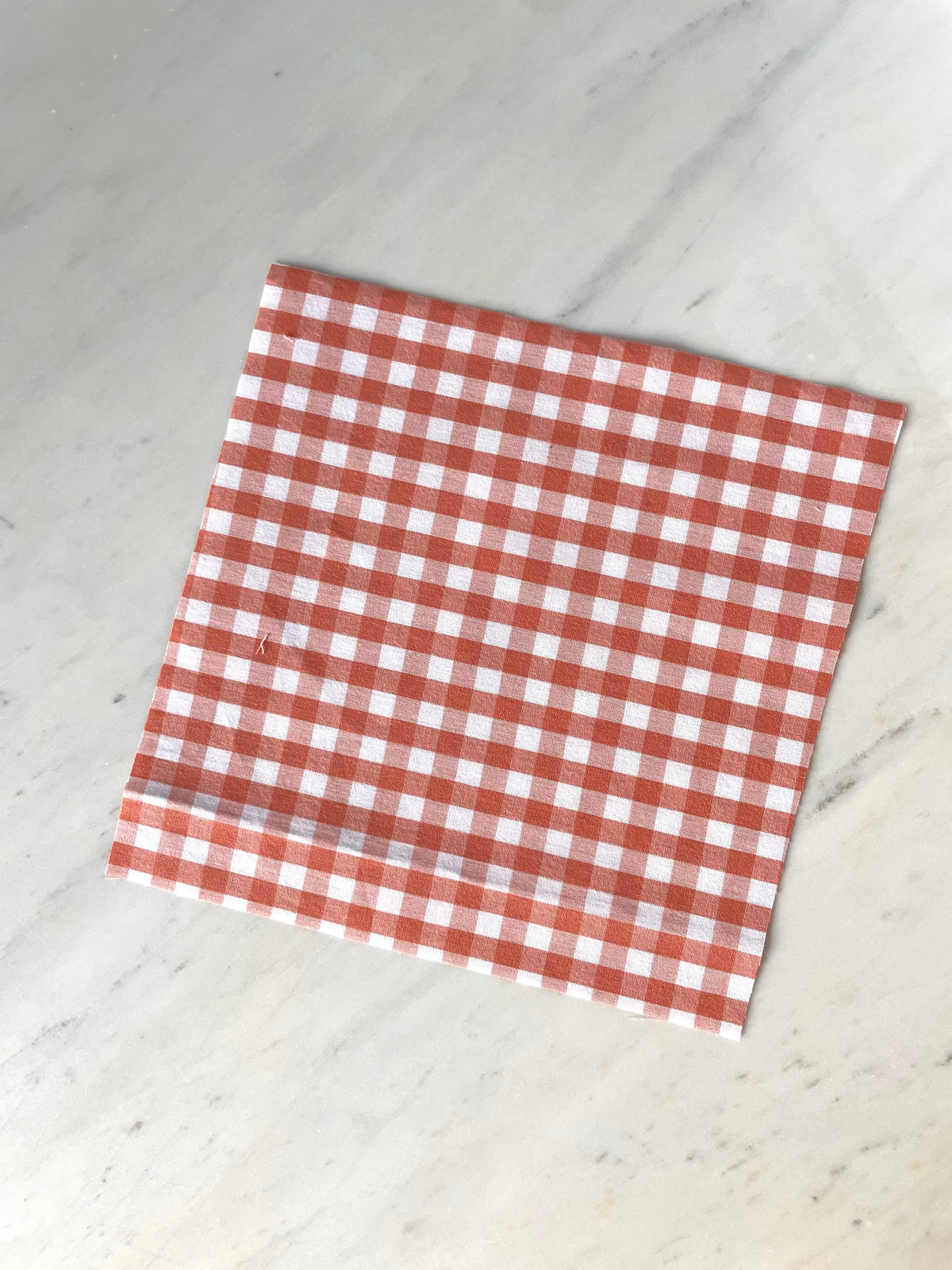 Coral Gingham Finishing Fabric