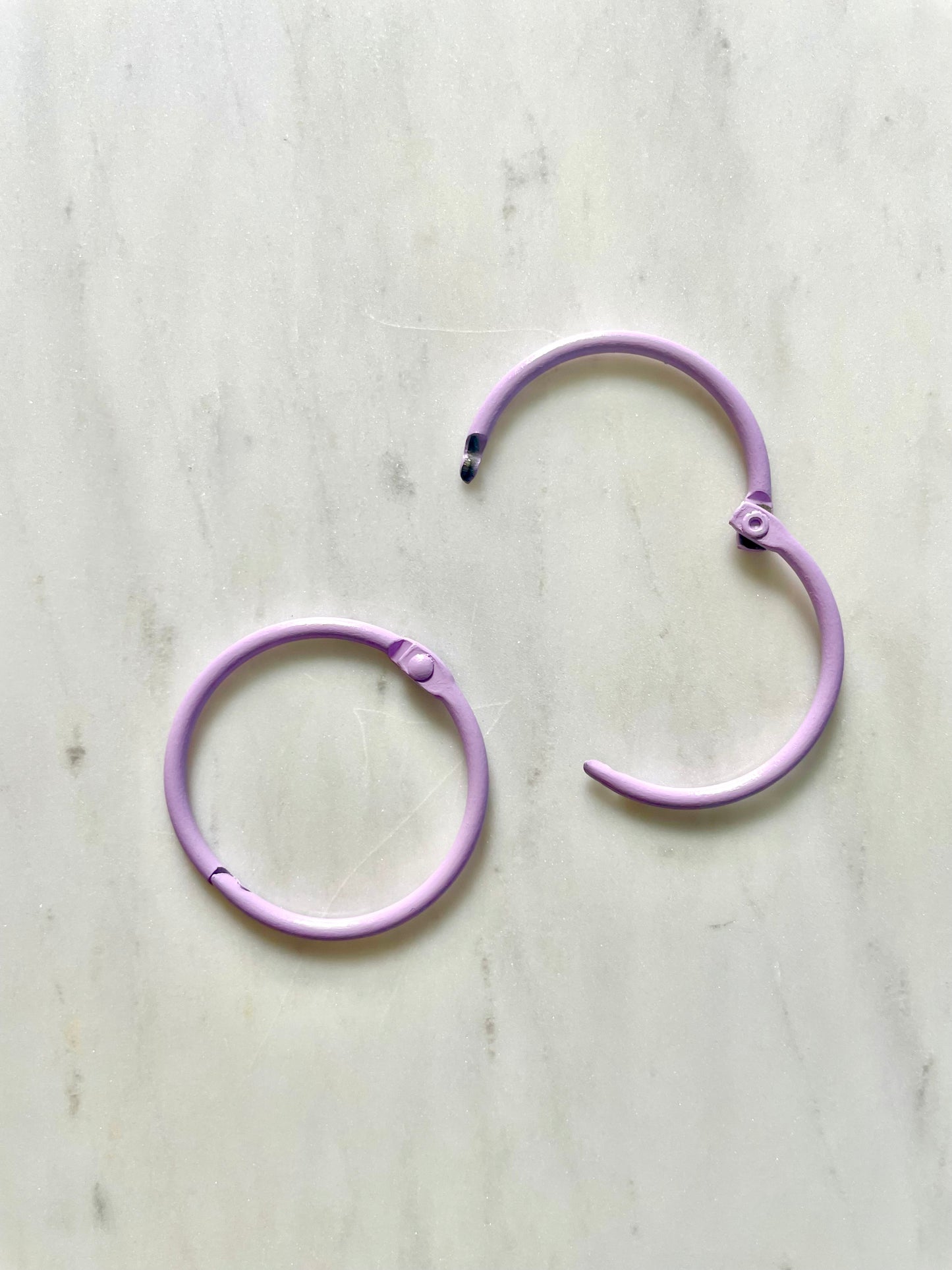 Lilac Thread Rings, set of 2