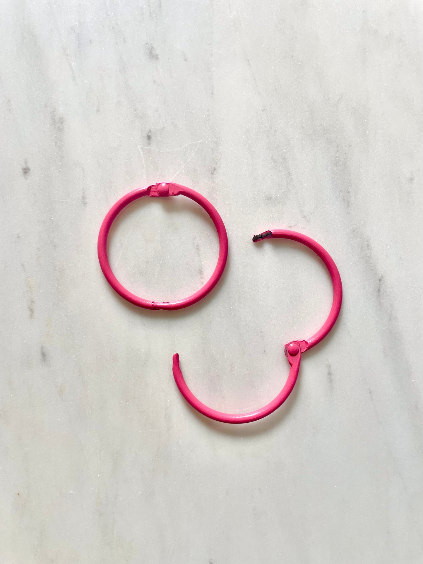 Pink Thread Rings, set of 2