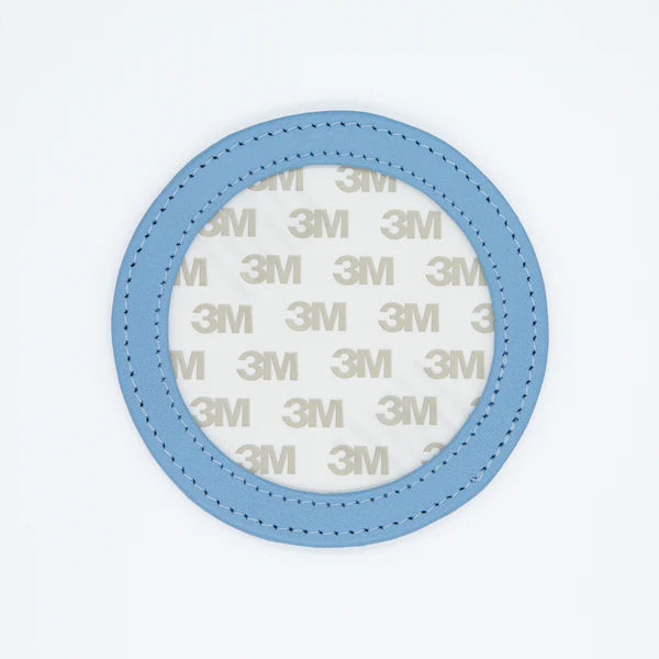 Self-Finishing Leather 3" Magnet - Light Blue