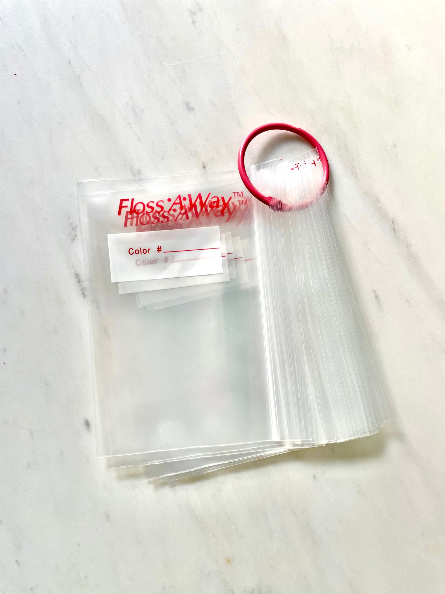 Floss Away Bags with Pink Ring