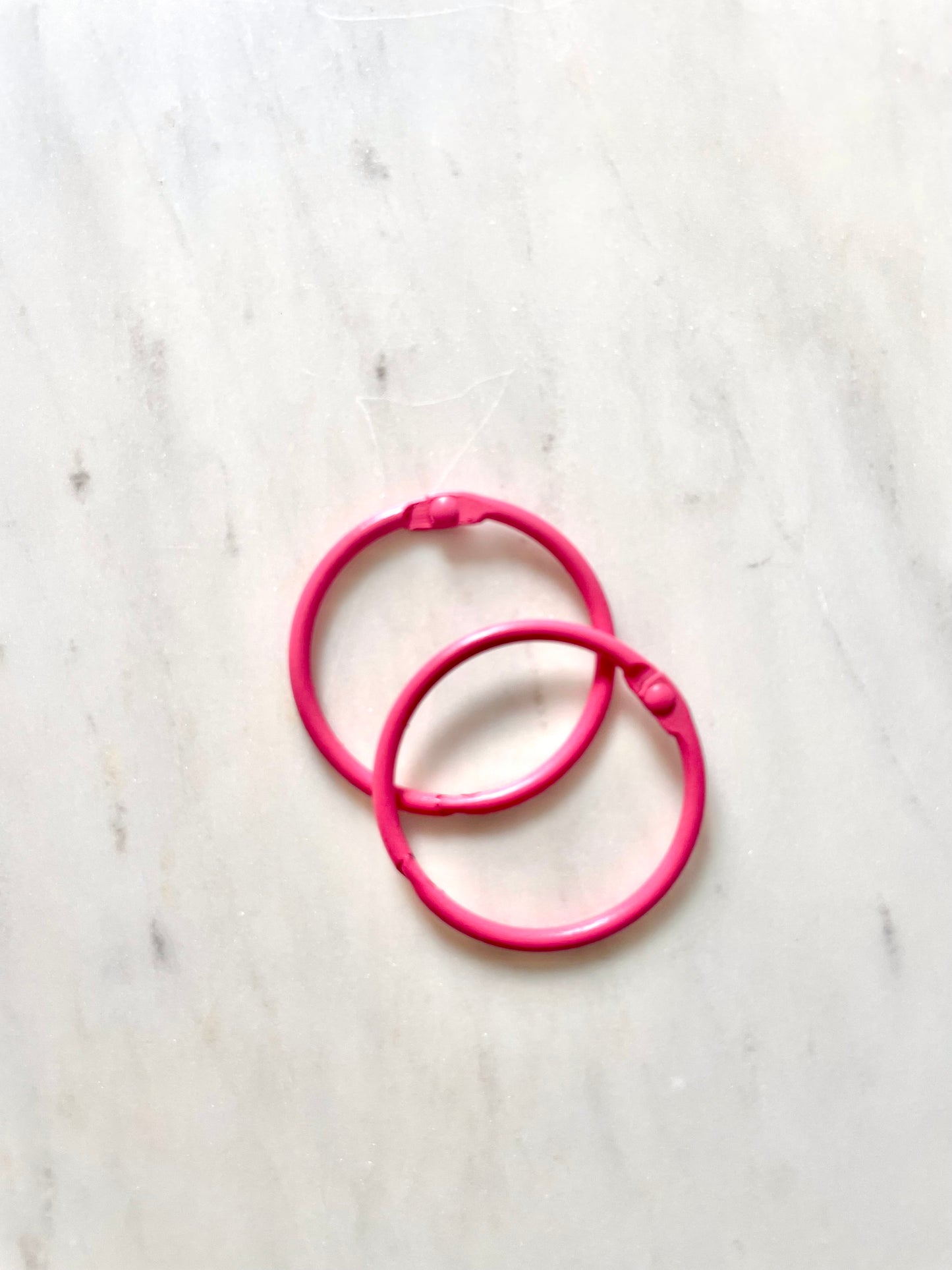 Pink Thread Rings, set of 2