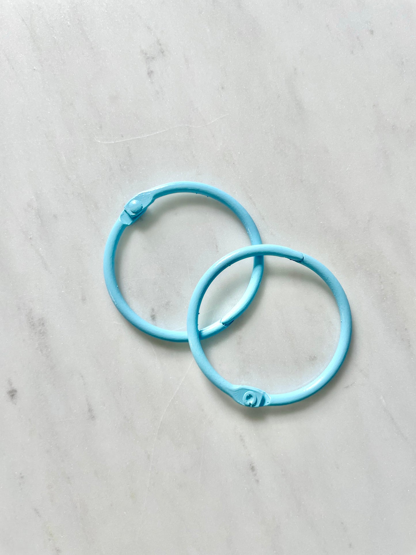 Blue Thread Rings, set of 2