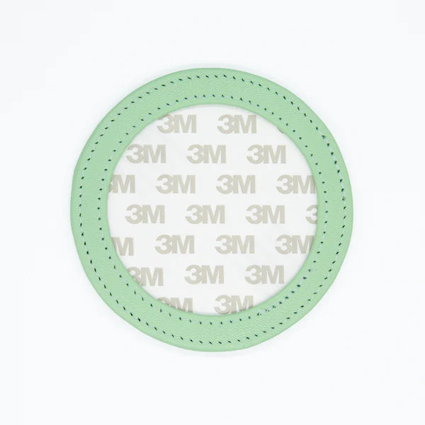 Self-Finishing Leather 3" Magnet - Smoky Green