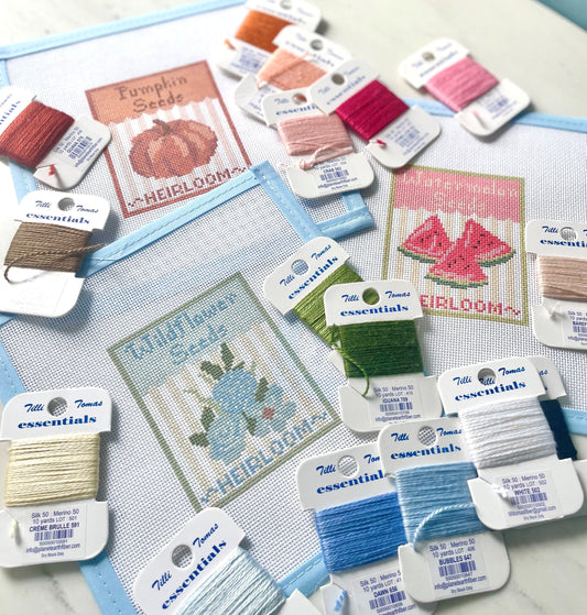 Thread Recommendations: Watermelon, Pumpkin, and Wildflower Seed Packets