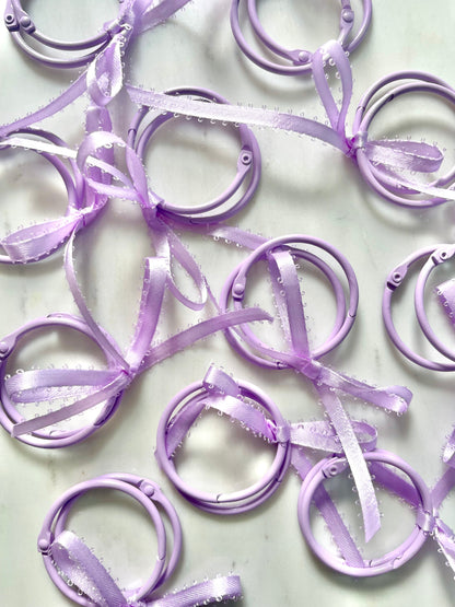 Lilac Thread Rings, set of 2