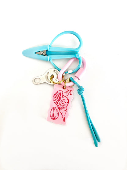 Pink Shells Snip & Threader Keychain