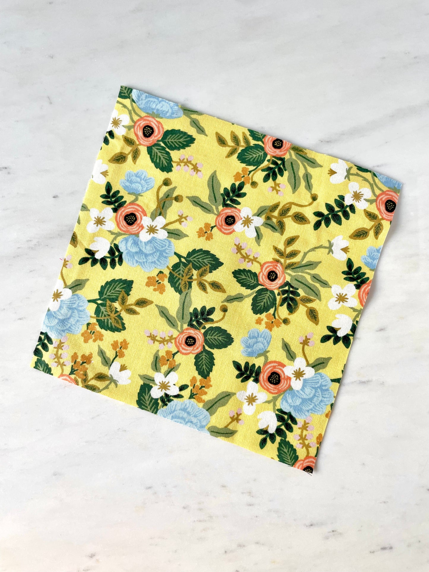 Yellow Floral Finishing Fabric
