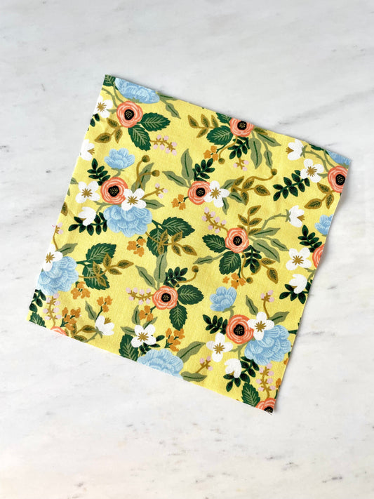 Yellow Floral Finishing Fabric