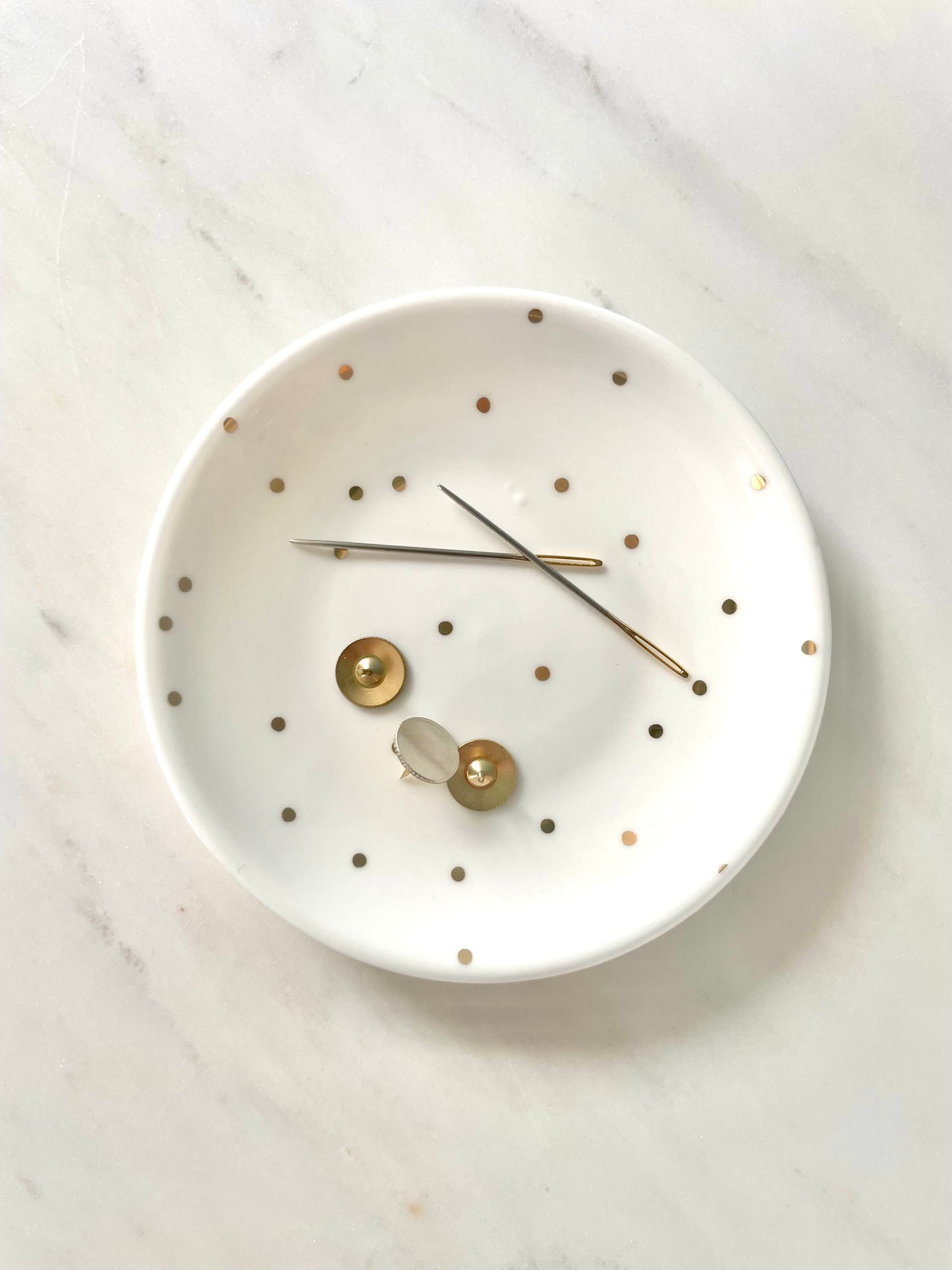 Mini Polka Dot Ceramic Trinket Dish