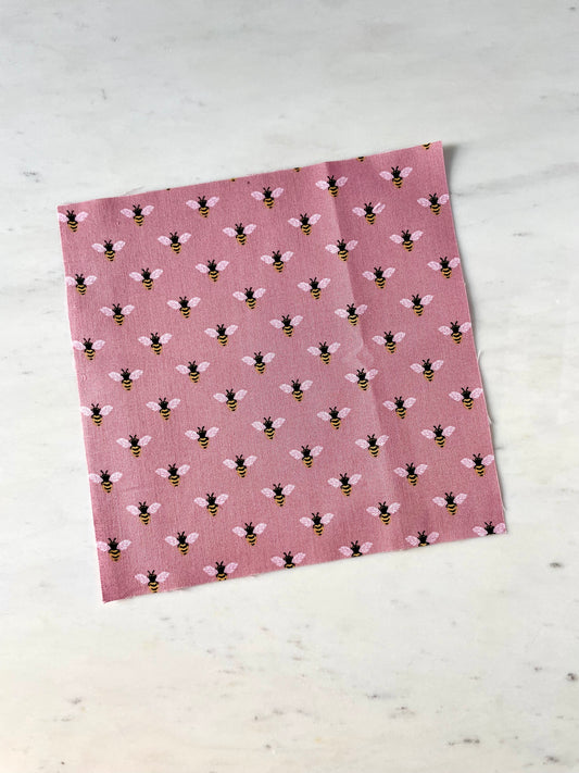Mauve Bees Finishing Fabric