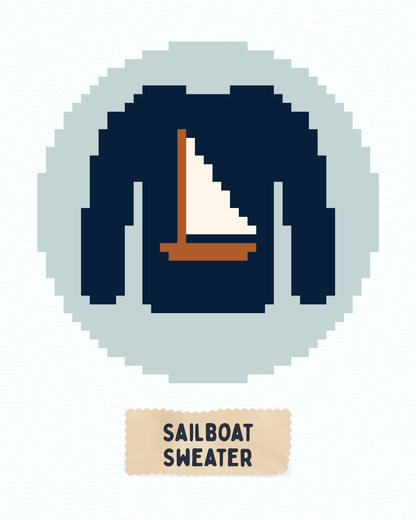 April Mini of the Month - Sailboat Sweater