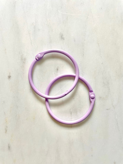 Lilac Thread Rings, set of 2