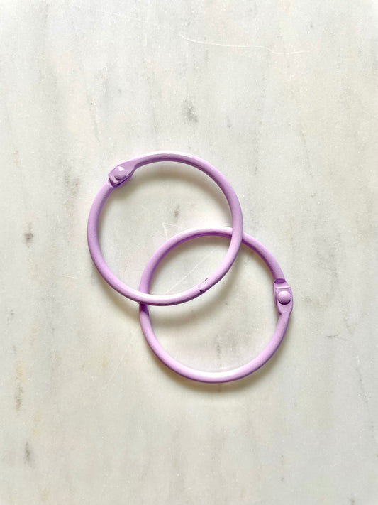 Lilac Thread Rings, set of 2