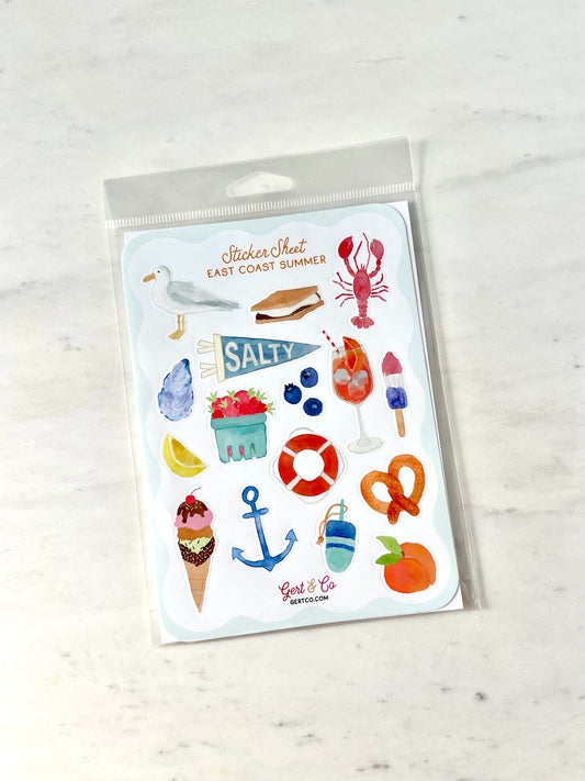 New England Summer Sticker Sheet