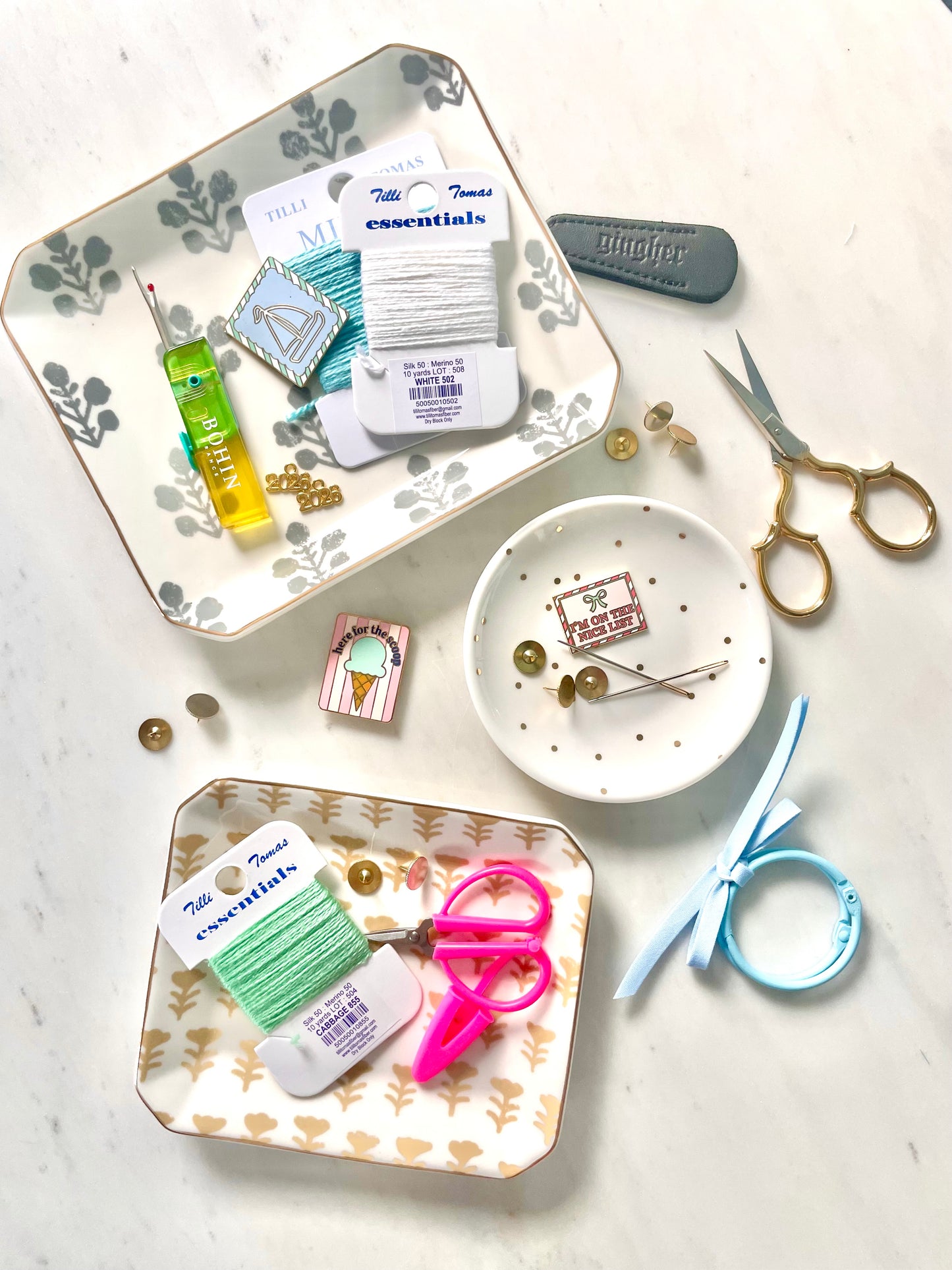 Mini Polka Dot Ceramic Trinket Dish