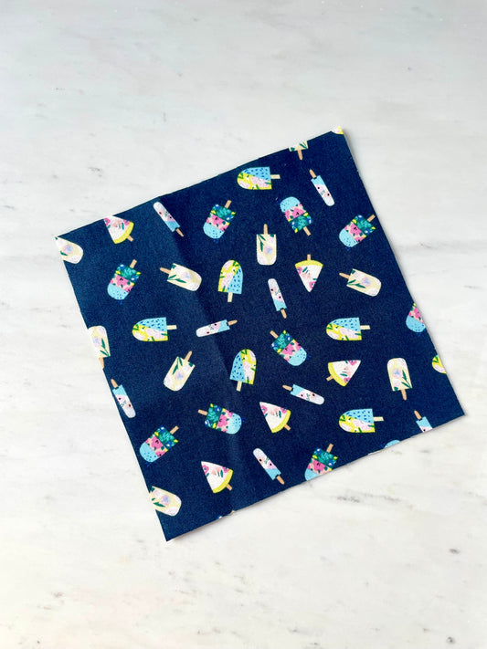 Navy Floral Popsicle Finishing Fabric