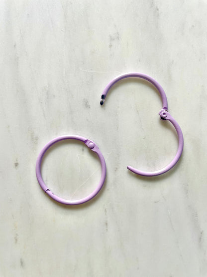 Lilac Thread Rings, set of 2