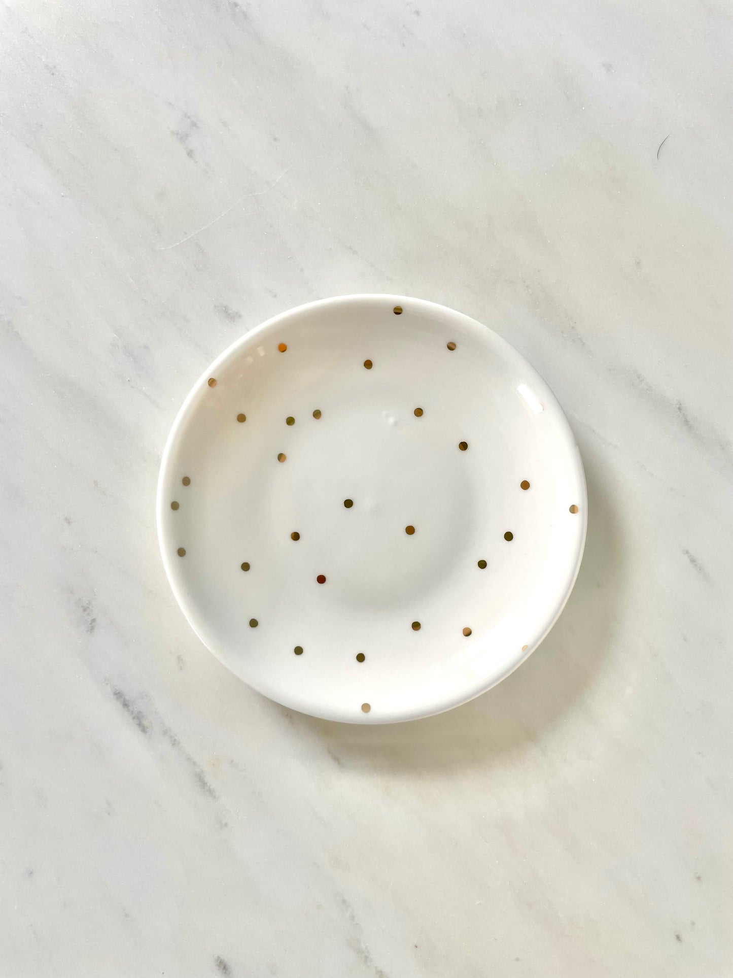Mini Polka Dot Ceramic Trinket Dish