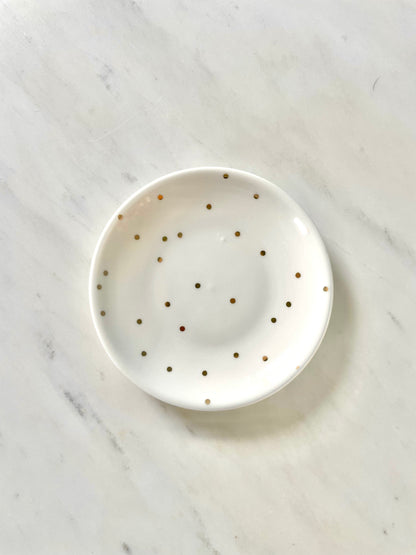 Mini Polka Dot Ceramic Trinket Dish