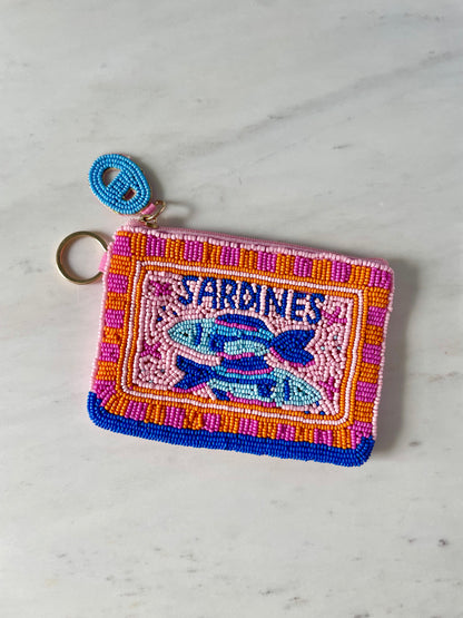 Sardine Beaded Mini Pouch