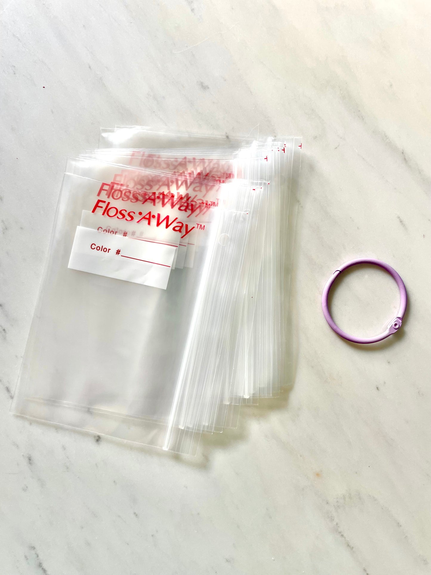 Floss Away Bags with Lilac Ring