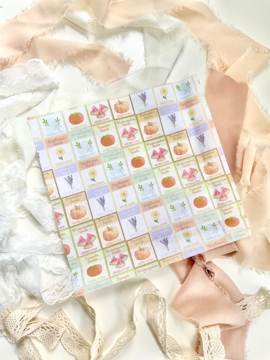 Seed Packet Finishing Fabric