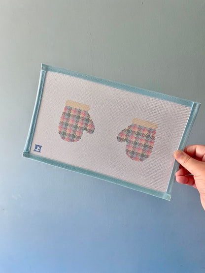 Pastel Plaid Mittens