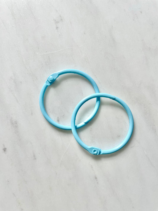 Blue Thread Rings, set of 2