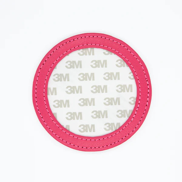Self-Finishing Leather 3" Magnet - Hot Pink