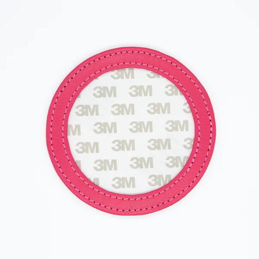 Self-Finishing Leather 3" Magnet - Hot Pink
