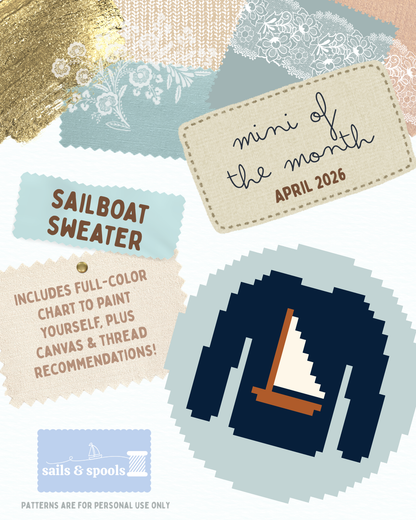April Mini of the Month - Sailboat Sweater